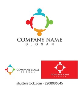 world comunity logo with people and globe illustration design vector.