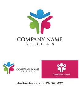 world comunity logo with people and globe illustration design vector.