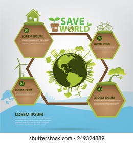 World concept with illustration
