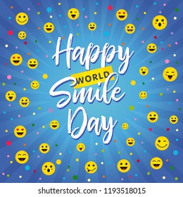World congrats. Coloured smiling characters set. Congratulating celebrating isolated template. Collection of web bright smiles, colorful design. Network smiley funny trendy laughing logo type sketch.