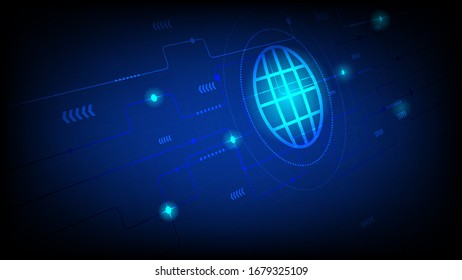 vector de fondo de perspectiva azul de línea cuadrada abstracta
