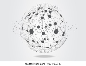 World connected. Global network concept