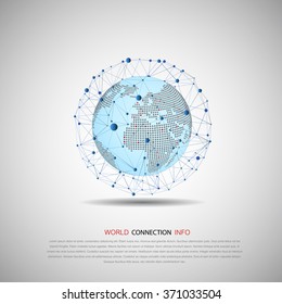 world connection concept with globe decoration