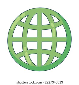 icono de conexión mundial aislado plano