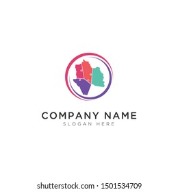 The world and its connections abstract Logo Template Design Vector, Emblem, Design Concept, Creative Symbol, Icon