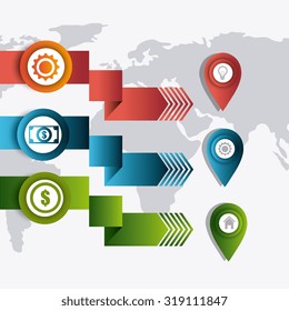 World connections, business and multimedia infographic design.