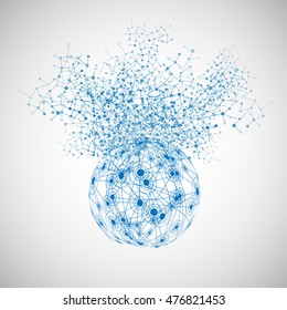 World of connections, vector illustration