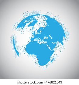 World of connections, vector illustration