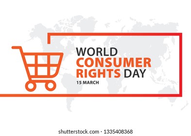World consumer rights day 15 march. logo design. 
