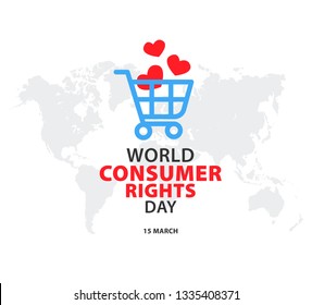 World consumer rights day 15 march. logo design. 