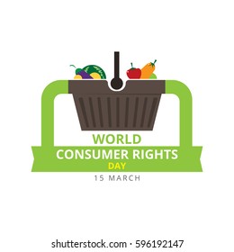 World consumer rights day 15 march. logo design. vector stock.