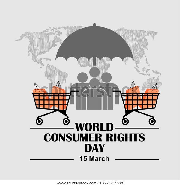 World Consumer Rights Day Stock Vector (Royalty Free) 1327189388