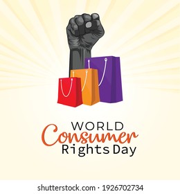 World Consumer Rights Day. abstract background
