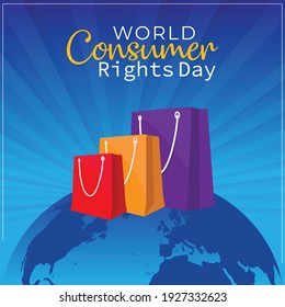 World Consumer Rights Day. abstract background
