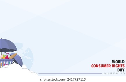 World Consumer Rights Day background with copy space area