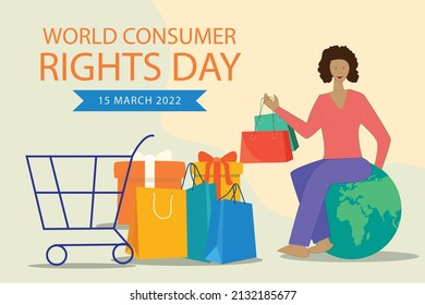 World Consumer Rights Day bunner. vector poster