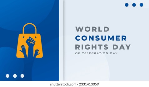 World Consumer Rights Day Celebration Vector Design Illustration for Background, Poster, Banner, Advertising, Greeting Card