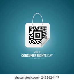 World Consumer Rights Day. Consumer Rights creative concept. vector globe. shopping concept.