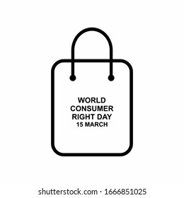 world consumer rights day logo, bag for world consumer rights day