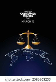 world consumer rights day March 15 vector poster