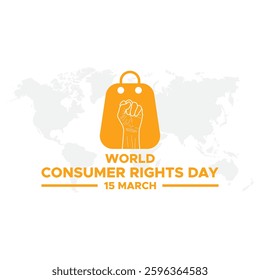 World Consumer Rights Day. March 15. Gradient background. Poster, banner, card, background. Eps 10.World Consumer Rights Day, Vector Design Illustration, Poster, Banner, Advertising, Greeting Card