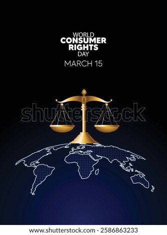 world consumer rights day March 15 vector poster