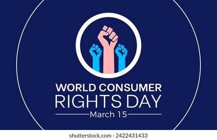 World Consumer Rights Day Observed every year of March 15, Business Store Vector banner, flyer, poster and social medial template design.