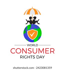 World Consumer Rights Day Observed every year of March 15, Business Store Vector banner, flyer, poster and social medial template design.