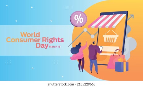 World Consumer Rights Day on March 15 business brochure flyer banner design horizontal template vector, cover presentation abstract, modern publication poster and flag-banner.