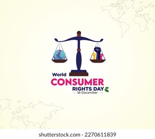 World Consumer Rights Day Post design, Illustration