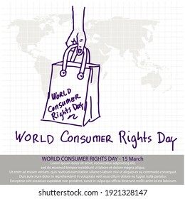 Día Mundial de los Derechos del Consumidor, afiche y pancarta