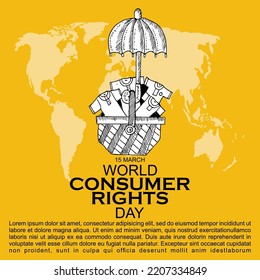 World Consumer Rights Day Poster Banner Stock Vector (Royalty Free ...