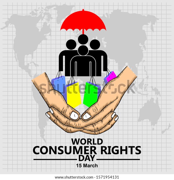 World Consumer Rights Day Poster Banner Stock Vector (Royalty Free ...