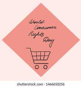 World Consumer Rights Day. Vector illustration 