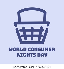 World Consumer Rights Day. Vector illustration.