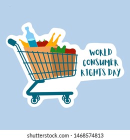 World Consumer Rights Day. Vector illustration.