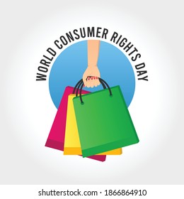 World Consumer Rights Day Vector Illustration. Suitable for greeting card poster and banner.	