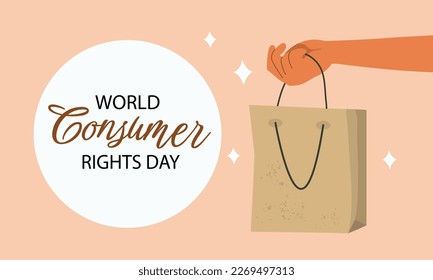 World Consumer Rights Day Vector Illustration. Suitable for greeting card poster and banner.