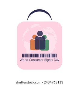 World Consumer Rights Day, vector illustration. 15 March.