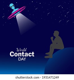 World Contact day. Dark abstract background. Suitable for Greeting Card, Poster and Banner. vector illustration.