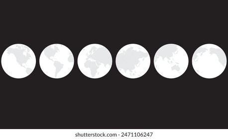 World continents icon. vector illustration 