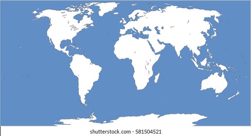 World Continents Map Vector