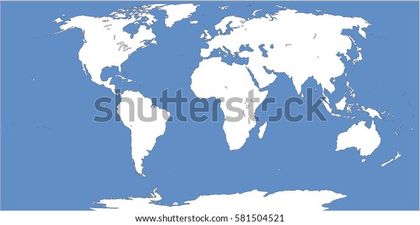 World Continents Map Vector Stock Vector (Royalty Free) 581504521 ...