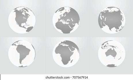 World continents. vector illustration
