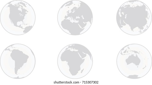 World continents. vector illustration