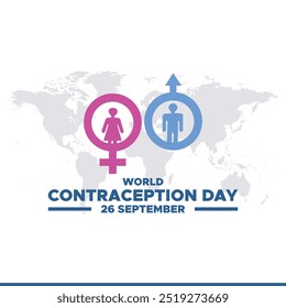 Día Mundial de la Anticoncepción, 26 de septiembre, Día Mundial de la Anticoncepción, diseño de Plantillas de redes sociales, Anuncio, anuncios, publicación, diseño de carretes, Plantilla editable, acciones o Ilustraciones vectoriales, archivo eps.