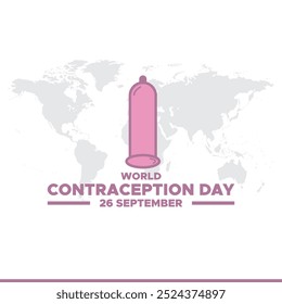 Día Mundial de la Anticoncepción, 26 de septiembre, Día Mundial de la Anticoncepción, diseño de Plantillas de redes sociales, Anuncio, anuncios, publicación, diseño de carretes, Plantilla editable, acciones o Ilustraciones vectoriales, archivo eps.