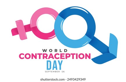 World Contraception Day. background, banner, card, poster, template. Vector illustration.