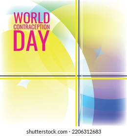 Día Mundial de la Anticoncepción. Diseño adecuado para carteles y pancartas de tarjetas de felicitación