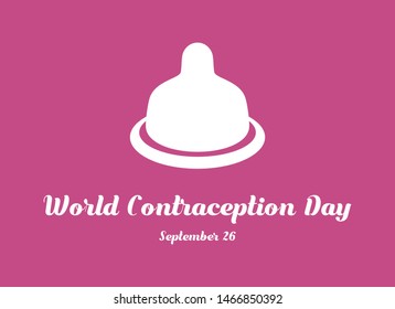 World Contraception Day vector. Condom icon vector. Prezervativ on a pink background. Condom silhouette vector. World Contraception Day Poster, September 26. Important day